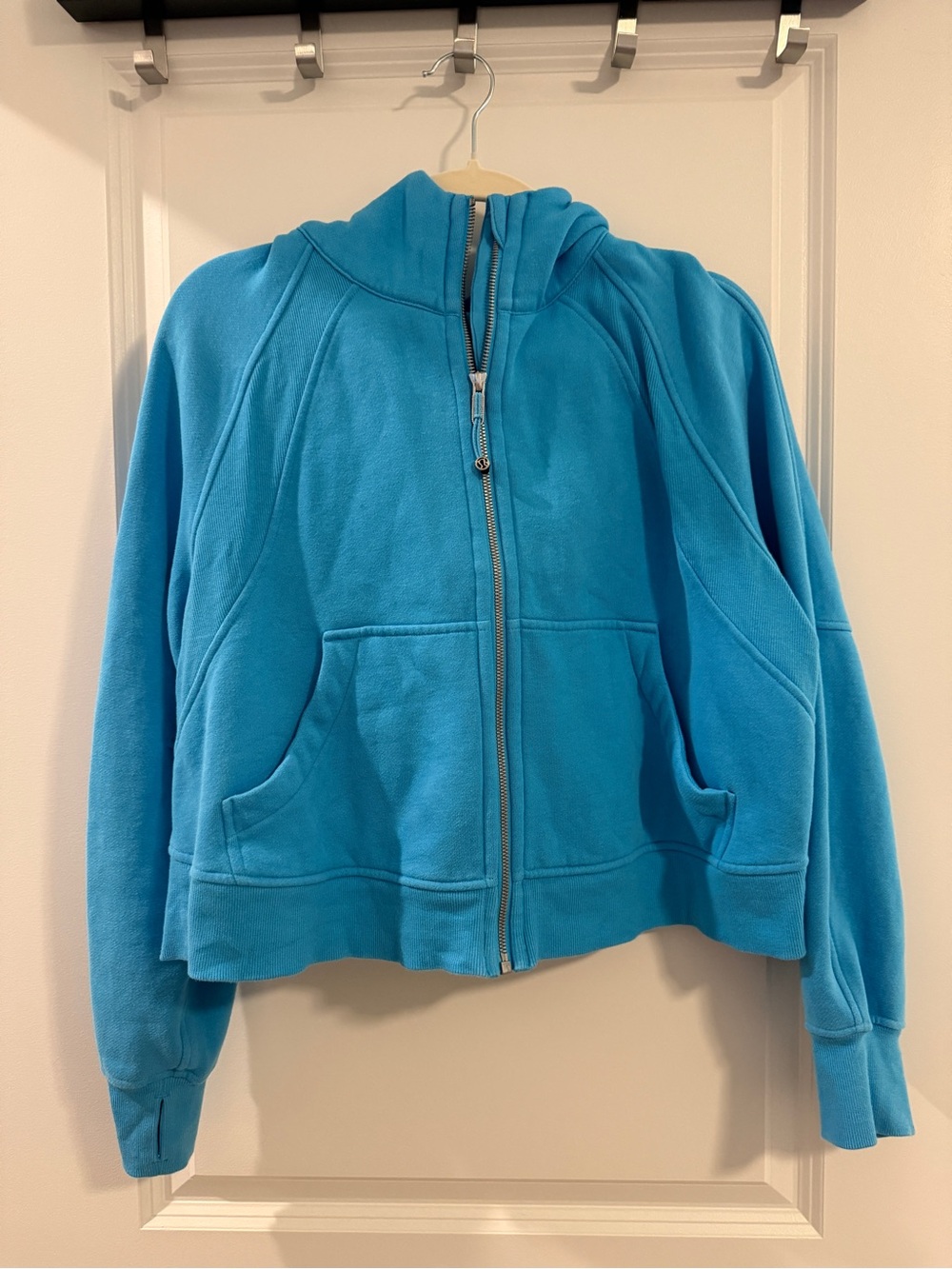 Lululemon scuba oversized full-zip hoodie, light kayak blue, size M/L